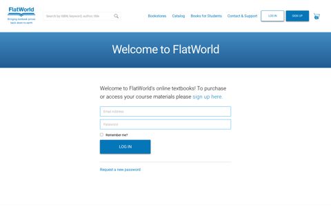 Sign In - FlatWorld