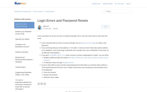 Login Errors and Password Resets – BryteWave Knowledge ...