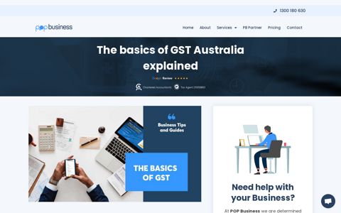 THE BASICS OF GST AUSTRALIA - POP Business