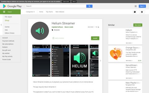 Helium Streamer - Apps on Google Play