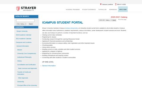 Strayer University - iCampus Student Portal