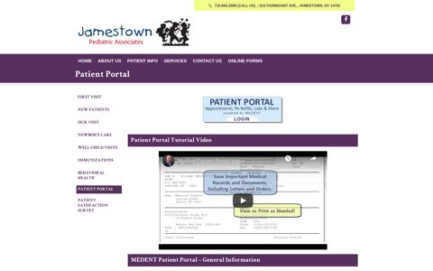 Patient Portal | Jamestown Pediatric Associates | Jamestown ...