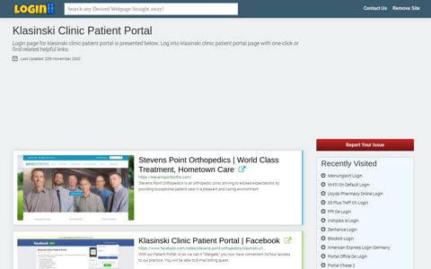 Klasinski Clinic Patient Portal - Loginii.com