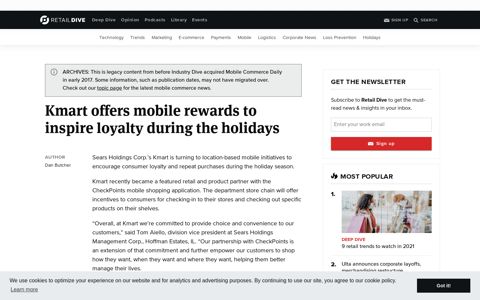 Kmart offers mobile rewards to inspire loyalty during the ...