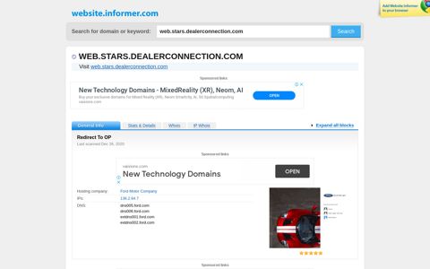 web.stars.dealerconnection.com at WI. Redirect To OP