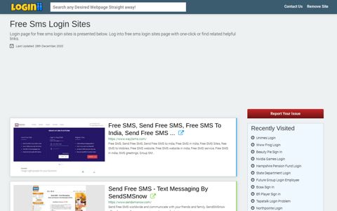 Free Sms Login Sites - Loginii.com