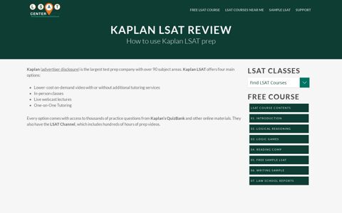 Kaplan LSAT Review - LSAT Center