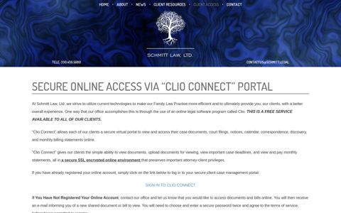 Secure Online Access Via “Clio Connect” Portal | Schmitt Law ...