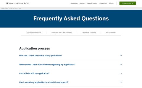 FAQs | Advice | Careers | JPMorgan Chase & Co.