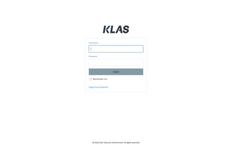 Klas Community Portal: Login