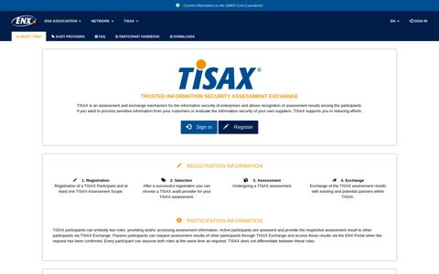 Welcome to TISAX · ENX Portal