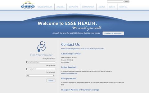 Contact Us - Esse Health