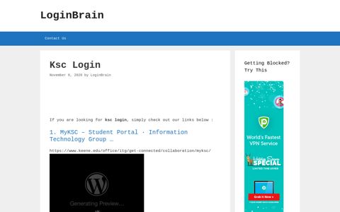 ksc login - LoginBrain