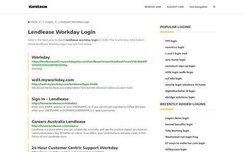 Lendlease Workday Login ❤️ One Click Access - iLoveLogin