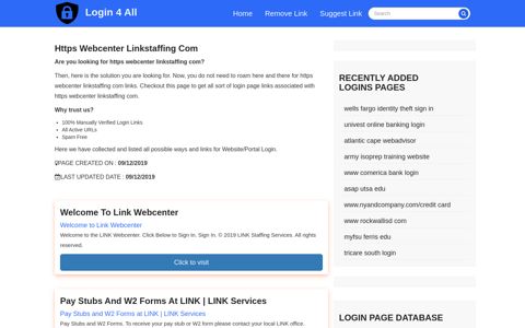 https webcenter linkstaffing com - Official Login Page [100 ...