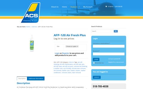 AFP-120 Air Fresh Plus | Aviation Cleaning Supply