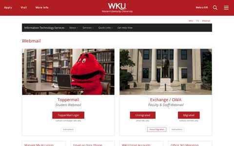 ITS - Webmail | Western Kentucky University