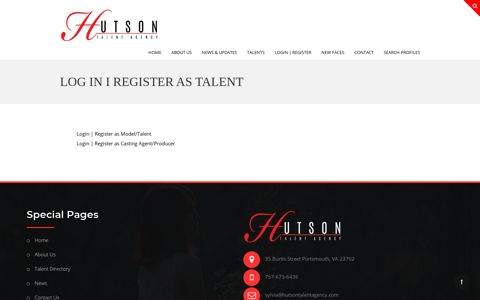 LOG IN I REGISTER AS TALENT – Hutson Talent Agency