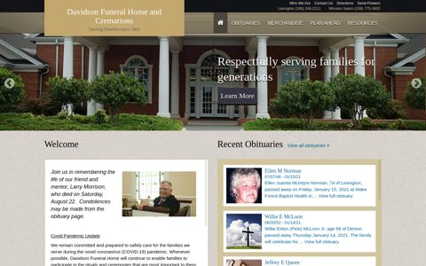 Davidson Funeral Home and Cremation Services : Lexington ...