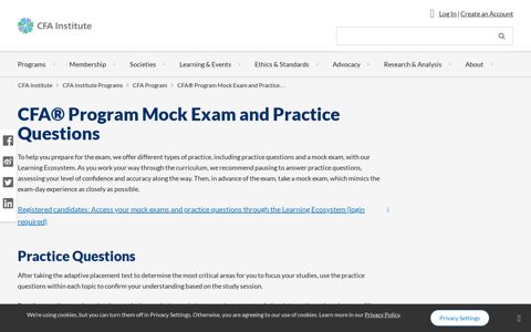 CFA® Program Mock Exam and Practice Questions