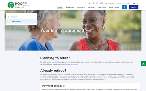 Your HOOPP retirement pension