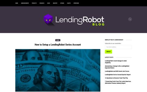How to Setup a LendingRobot Series Account ...