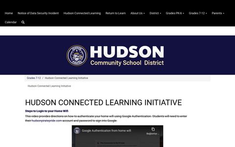 Hudson Connected Learning ... - Hudson Community School
