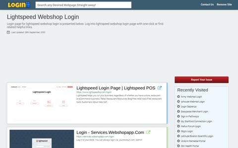 Lightspeed Webshop Login - Loginii.com