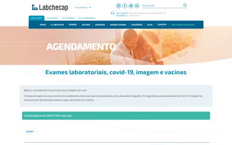 Exames laboratoriais, covid-19, imagem e vacinas | Labchecap