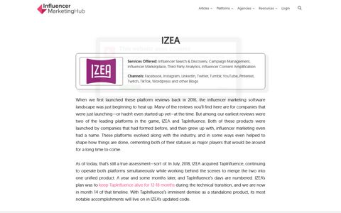 IZEA Review - Pricing and Features | Software Reviews