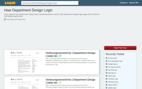 Haw Department Design Login - Loginii.com