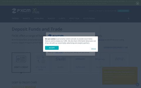 Deposit Funds - FXCM UK