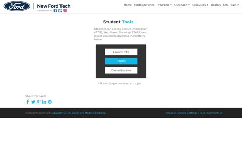 Student Tools - New Ford Tech
