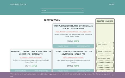 fleex bitcoin - General Information about Login - Logines.co.uk