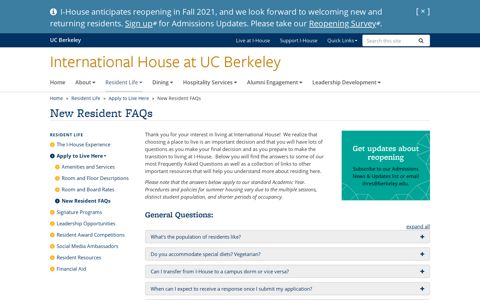New Resident FAQs | International House at UC Berkeley