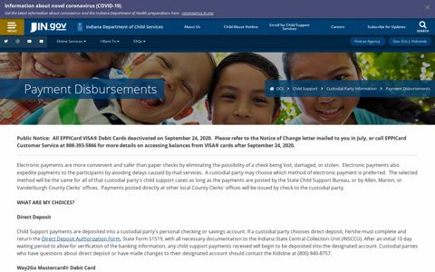 DCS: Payment Disbursements - IN.gov