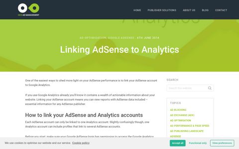 Linking AdSense to Analytics | OKO