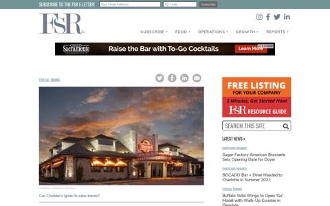 Darden: Cheddar's Has an Awareness Problem | FSR magazine