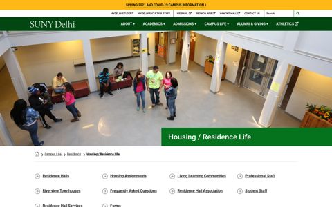 Campus Living | SUNY Delhi | Affordable State College