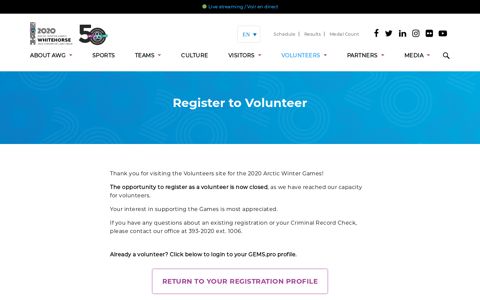 Register to Volunteer | AWG2020