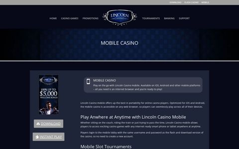 Mobile Casino | Lincoln Casino