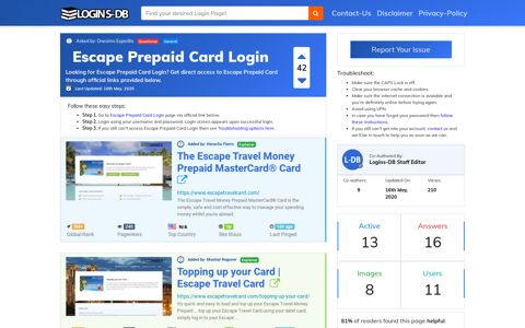 Escape Prepaid Card Login - Logins-DB