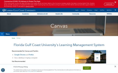 FGCU Canvas LMS - Florida Gulf Coast University