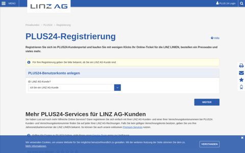 PLUS24-Registrierung - Linz AG