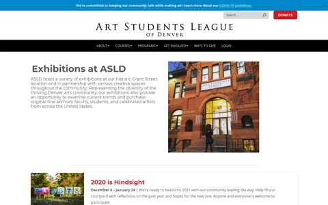 Exhibition Schedule - Art Students League of Denver