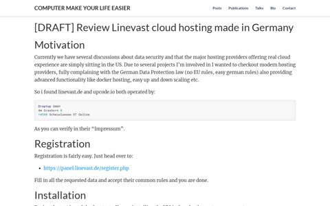 [DRAFT] Review Linevast cloud hosting made in Germany ...