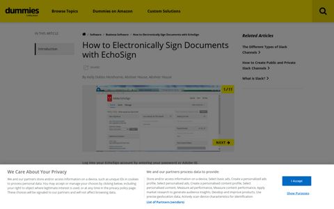 How to Electronically Sign Documents with EchoSign - dummies