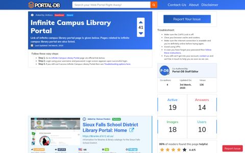 Infinite Campus Library Portal