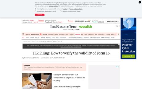 Form 16 validity: ITR Filing: How to verify the validity of Form ...