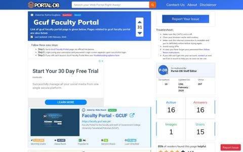 Gcuf Faculty Portal